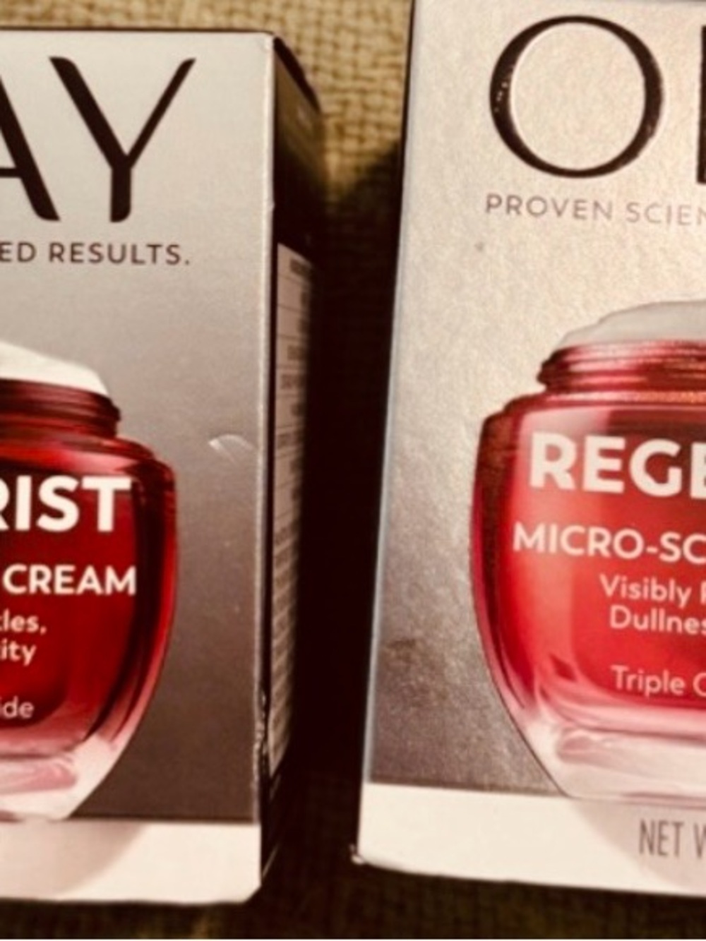 OLAY Regenerist Micro-Sculpting Cream - Red and Silver Packaging